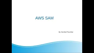Deploy serverless application on lambda function using SAM CLI