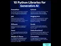Stop Googling Python Libraries Here Are the Only 10 You Need for GenAI