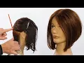 Basic A-Line Triangular Bob Haircut Tutorial