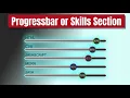 How can create progressbar or skills section using HTML and CSS codycare