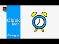 How To Create Modern Vector Icon Design Clock Adobe Illustrator CC Codeigma Learning