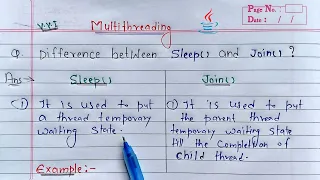 Difference between sleep and join in Java Multithreading Learn Coding
