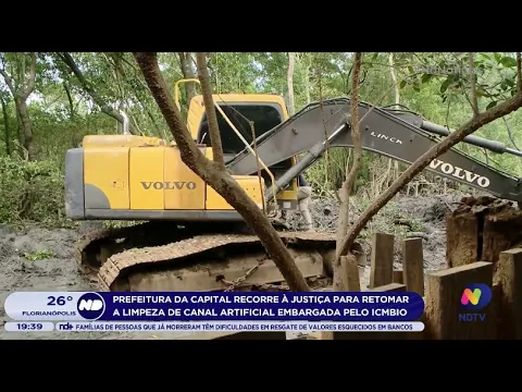 Prefeitura de Florianópolis recorre à Justiça para retomar a limpeza de canal artificial