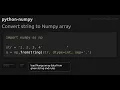 Convert string to Numpy array