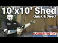 Harbor Freight 10x10 Shed Assembly 10 x10 CoverPro Portable Motorcycle ATV Tent Setup 10 Ft x10 Ft