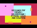 DESIGNER PDF VIEWER HACKERRANK PYTHON LOGIC AND SOLUTION