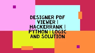DESIGNER PDF VIEWER HACKERRANK PYTHON LOGIC AND SOLUTION