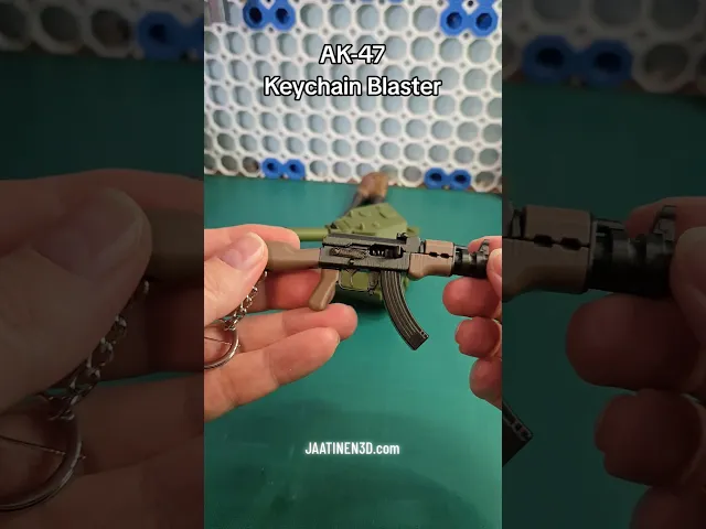 AK-47 Keychain — Functional Blaster Toy video thumbnail