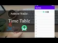 Time Table - Android Tutorial