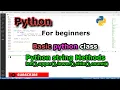Python String Methods Basic Tutorial beginners