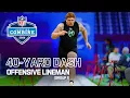Offensive Lineman Run the 40-Yard Dash at 2026 NFL Combine Group 1
