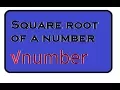Square root of a number using math h header file language