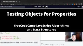 Testing Objects for Properties Basic JavaScript freeCodeCamp tutorial