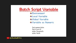 Windows Batch Script Variables explained TestSoftUSA