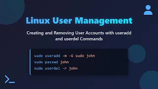 Linux User Management useradd userdel Commands Tutorial for Beginners