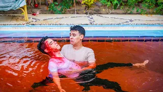 اخويا اتصاب في البسين واحنا بنصور 