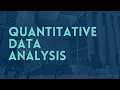 14 - Quantitative Data Analysis