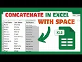 How To Concatenate In Excel With Space