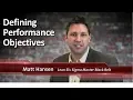 6-08 Defining Performance Objectives