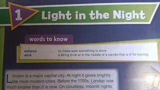 new oxford modern english book 7 chapter 1 light in the night explanation