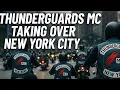 TG MC pulling up a couple 100 deep in Brooklyn Thunderguards MC Imperials MC bike blessing