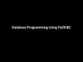 Database Programming PyODBC