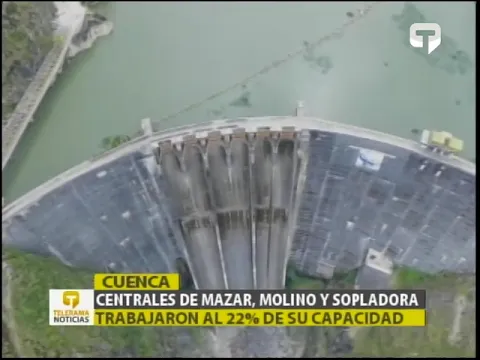 Centrales de Mazar, Molino y Sopladora trabajaron al 22% de su capacidad