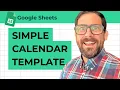 Make a Simple Calendar Template