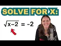 Can You Solve It - Square Root Equation