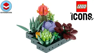 LEGO Icons Botanical Collection 10309 Succulents Speed Build