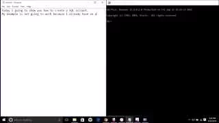 how to create a SQL command user account