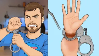 ASMR Remove hand cuff from Mr. Beast swollen hand
