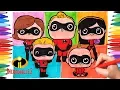 Incredibles 2 Coloring Pages Watch How to Draw The Incredibles Family Mr Incredible Elastigirl