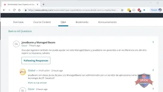Universidad Java - Diferencias entre Java Beans y Managed Bean de JSF
