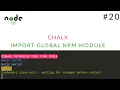 Node js Tutorial Nodemon in Node JS Import Global NPM Module Ujjwal Technical Tips