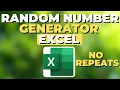 How To Create Random Number Generator in Excel No Repeats 2025