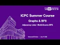 Intro to Graphs Adjacency Lists BFS Multi-Source BFS ICPC Advanced