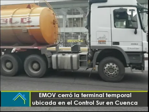 EMOV cerró la terminal temporal ubicada en el Control Sur en Cuenca
