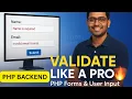 PHP Forms Validations Handling User Input in PHP Step by Step Backend Development