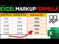 How to Calculate Percentage Markup in Excel FAST