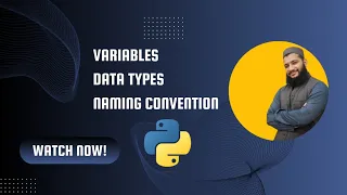 Python Tutorial Ep 3 Variables Data Types Naming Convention