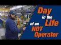 NDT Operator Using Ultrasonic Eddy Current Testing at Webco Day in the Life Matthew Shinault