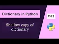 How to Copy a Dictionary in Python copy Method Shallow Copy of Dictionary