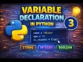 Declaring variables in Python