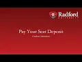 How to Pay your Graduate Admissions Seat Deposit