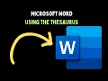 How to Use the Thesaurus in Word on Windows 11