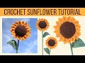 Lagu Haak-zonnebloem-tutorial voor een boeket 💛 Eenvoudige haak-zonnebloem
