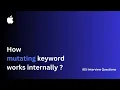Mutating keyword in swift Learn iOS Interview Questions in Hindi 2024