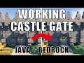 Minecraft Working Castle Gate Java Bedrock Customisable Medieval Fantasy Gate