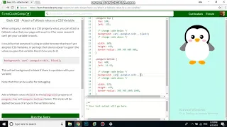 Basic CSS Attach a Fallback value to a CSS Variable free code camp Dani